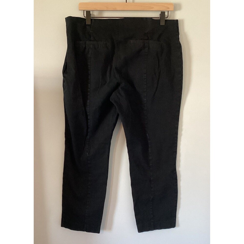 a new day Women’s Black Ankle Pants With Side Zip Flat Front Size 14 - Picture 4 of 5